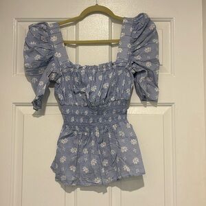 Steele Smocked Floral Top